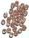 30 8mm Triangle Faceted Copper Lined